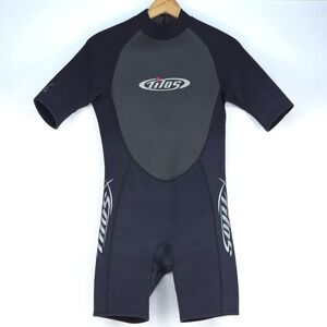 Tilos 2mm Wetsuit‎ Mens Large Black Gray Shorty Surf Scuba Swim Diving